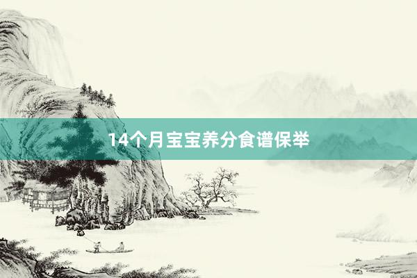 14个月宝宝养分食谱保举